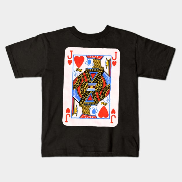 Jack of Hearts Kids T-Shirt by Surplusweird